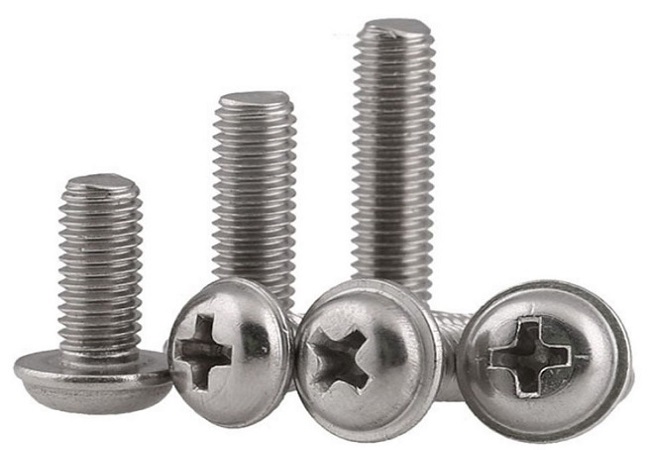 Cross recessed pan head screws with collar