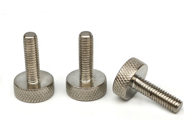 Knurled thin thumb screws 