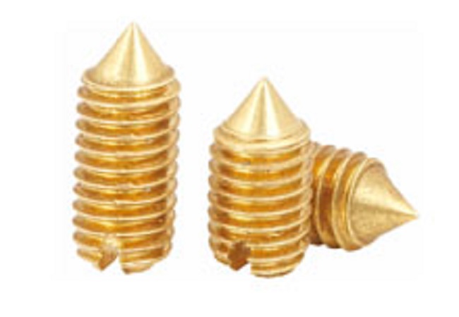 Copper slotted set screws