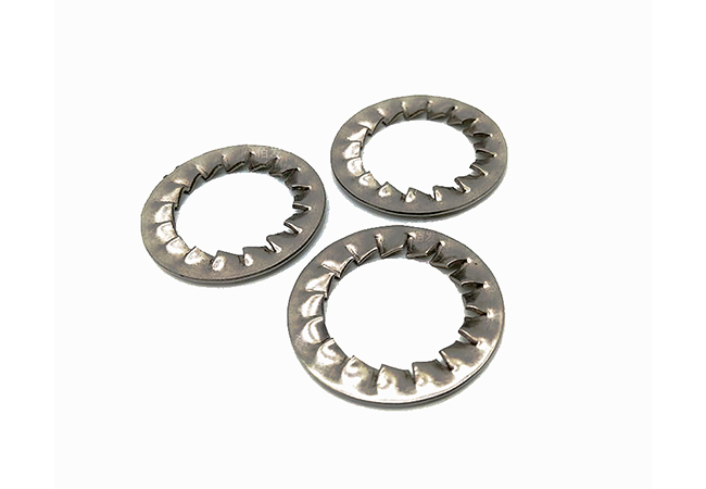 Internal teeth serrated lock washers