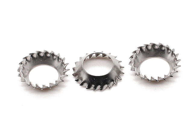 Countersunk external serrated lock washers