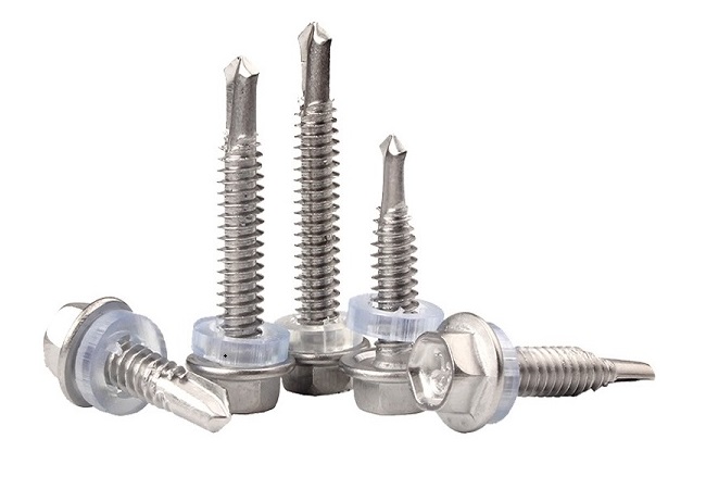 Hexagon flange drilling screw